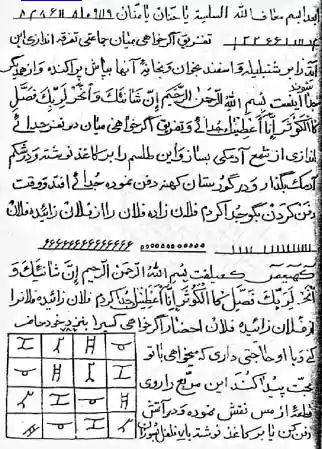 عکس صفحه ای از کتاب طلسمات طمطم هندی